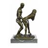 Image 7 : Couple Making Love Bronze Sculpture on Marble Base Statue