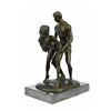 Image 9 : Couple Making Love Bronze Sculpture on Marble Base Statue