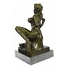 Image 6 : Erotic Woman With Bra and Garter belt Bronze Sculpture