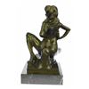 Image 7 : Erotic Woman With Bra and Garter belt Bronze Sculpture