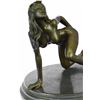 Image 4 : Nude Sexy Woman Bronze Sculpture on Marble Base Statue
