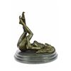 Image 1 : Naked Stripper Bronze Statue on Marble Base Figurine