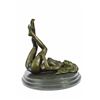 Image 9 : Naked Stripper Bronze Statue on Marble Base Figurine