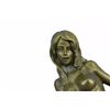 Image 2 : Erotic Nude Sexy Girl Explicit Chair Pose Bronze Statue