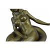 Image 3 : Erotic Nude Sexy Girl Explicit Chair Pose Bronze Statue
