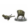 Image 4 : Erotic Nude Sexy Girl Explicit Chair Pose Bronze Statue