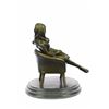 Image 8 : Erotic Nude Sexy Girl Explicit Chair Pose Bronze Statue