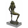 Image 8 : Nude Female Bronze Sculpture on Marble Base Statue