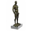 Image 9 : Nude Gay Man Bronze Sculpture on Marble Base Figurine
