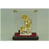 Image 1 : Gold Plexiglases Cobra Chinese Dragon Sculpture