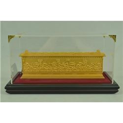 Gold Plexiglases Dragon Sculpture