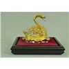 Image 3 : Gold Plexiglases Swan with Rubies Sculpture