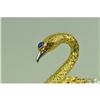 Image 5 : Gold Plexiglases Swan with Rubies Sculpture