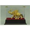 Image 1 : Gold Plexiglases African Elephant Sculpture