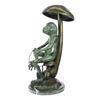 Image 7 : Adorable Frog Fishing Bronze Sculpture
