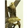 Image 4 : Unbelievable Large Dueling Eagles Captivating Bronze Sculpture