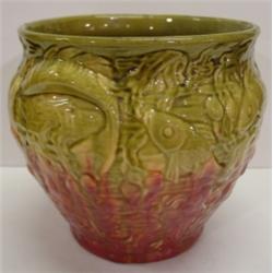 MAJOLICA STYLE ART POTTERY POT