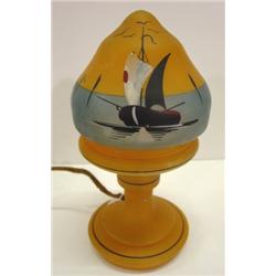 ORANGE ART DECO LAMP