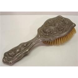 ART NOUVEAU SILVER PLATE BRUSH