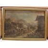 Image 1 : OIL PAINTING OF EUROPEAN FARM SCENE