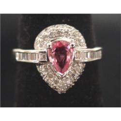 NATURAL PINK SAPPHIRE & DIAMOND RING