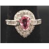 Image 1 : NATURAL PINK SAPPHIRE & DIAMOND RING