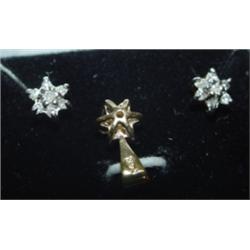 DIAMOND EARRINGS & PENDANT SET