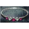 Image 2 : NATURAL RUBY & DIAMOND BANGLE BRACELET
