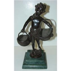 BRONZE STATUETTE OF YOUTH