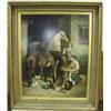 Image 1 : CONTEMP. PRINT ON CANVAS OF STABLE SCENE
