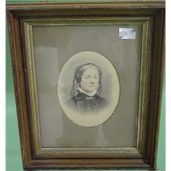 WALNUT SHADOW BOX FRAME WITH PHOTOGRAPH