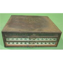 CLARK'S O.N.T. TIN SPOOL CABINET