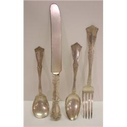 27 PC. LOT OF STERLING SILVER FLATWARE