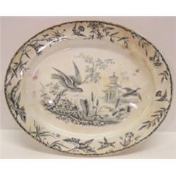 IRONSTONE TRANSFERWARE MEAT PLATTER