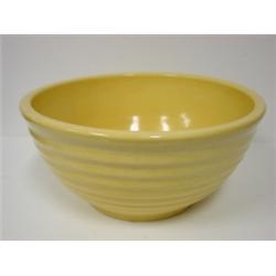 YELLOW ART POTTERY MIXING BOWL