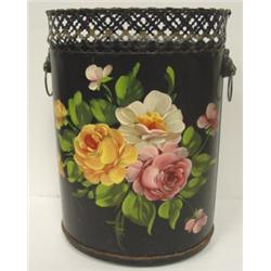 TOLEWARE PAINT DEC. WASTE CAN
