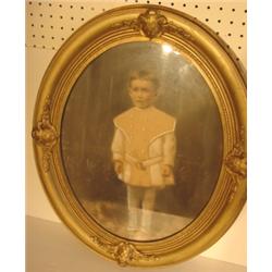 VICTORIAN GILT DEC. OVAL FRAME