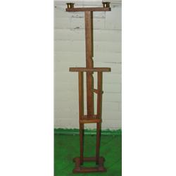 OAK ADJUSTABLE CANDLE STAND