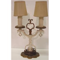 EARLY CAST IRON DESK LAMP