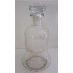 CLEAR GLASS BARBER BOTTLE