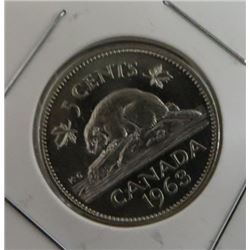 1963 Canadian 5 Cent Coin