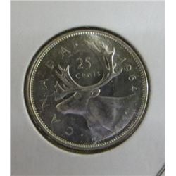1964 Canadian Silver Quarter