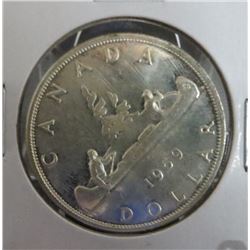 1959 Canadian Silver $1 Dollar Coin