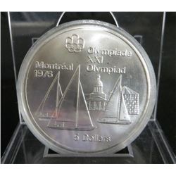 1976 Montreal Olympics Silver $5 Dollar Coin