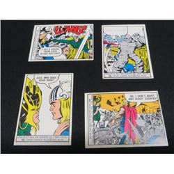 1966 Marvel Super Heroes Cards Lot Of 4 Cards