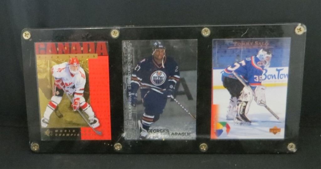 3 Card Lot In Holder Ryan Smyth, Georges Laraque