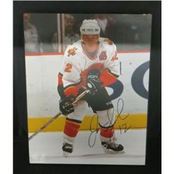 Signed 8x10 On wood Jarome Iginla Calgary Flames