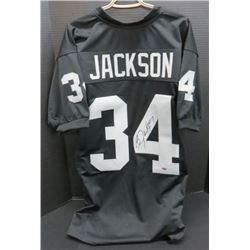 Bo Jackson Oakland Raiders Signed Jersey With Leaf