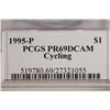 Image 3 : 1995-P US OLYMPICS CYCLING SILVER DOLLAR PCGS PR69