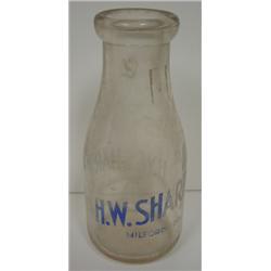 MILFORD, DELAWARE MILK BOTTLE